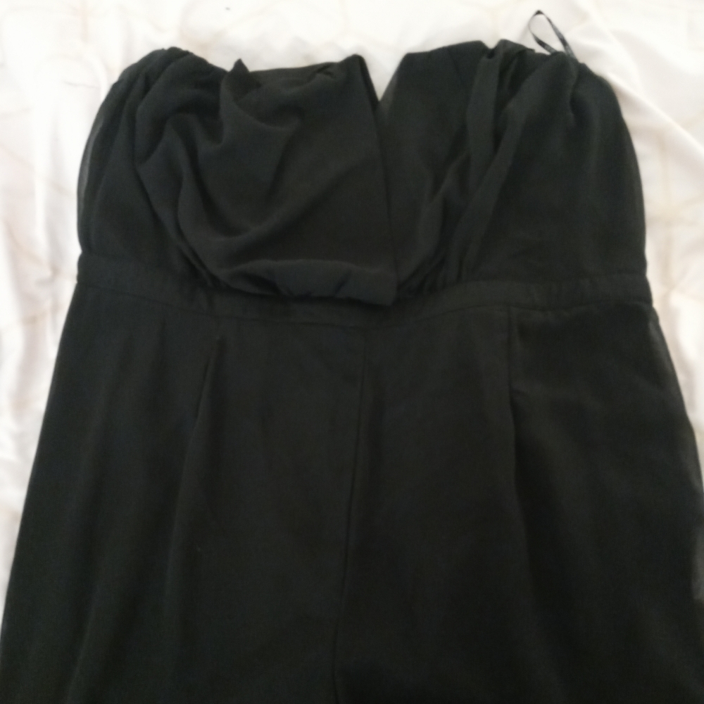 Forever21 Black sheer legged jumpsuit